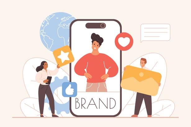 People interacting with a brand on social media, reflecting loyalty building on social media through engagement.
