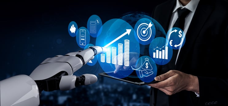 AI analyzing hospitality data to improve revenue, personalization, and guest engagement.