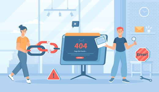 Fixing broken links and managing errors as part of effective backlinking for SEO.