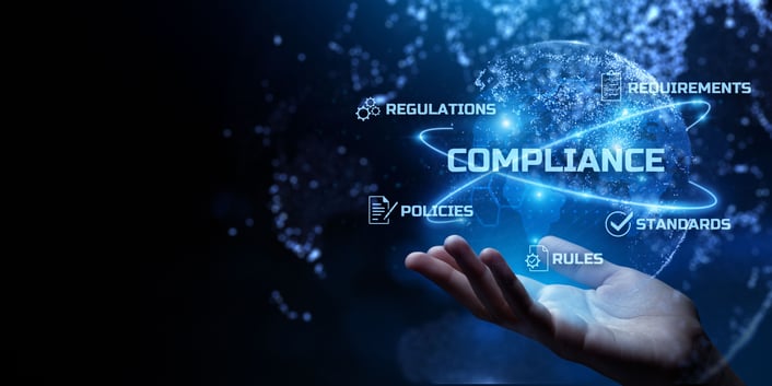 AI compliance and regulatory technology concept in financial services industry.