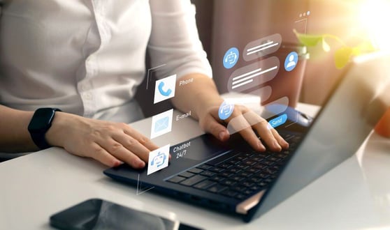 CRM benefits of seamless communication with customer support and chatbots via digital devices.