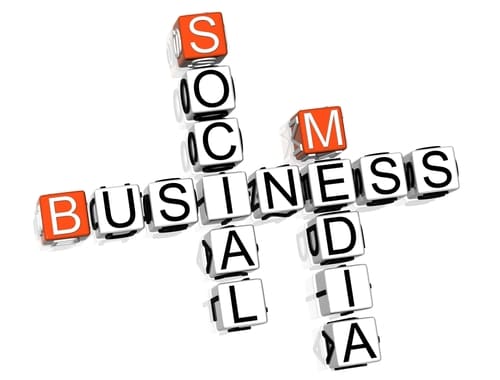Crossword with Business, Social, and Media.