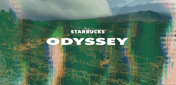 Starbucks Odyssey program blending loyalty with digital marketing in the metaverse.