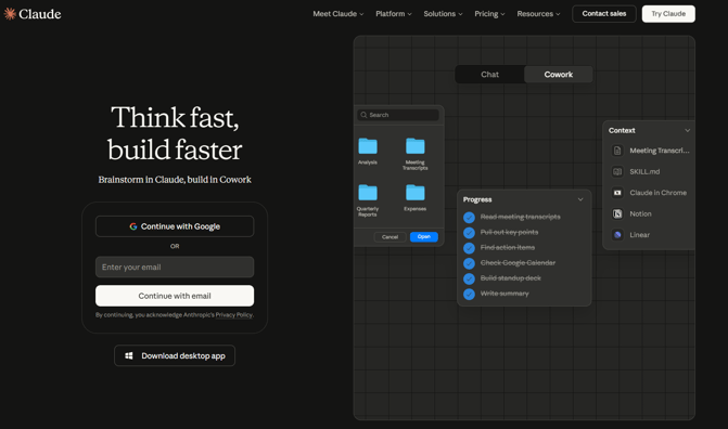 AI-powered workspace interface showing collaborative tools for faster marketing execution.