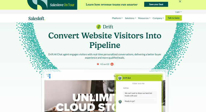 AI chatbot platform converting website visitors into leads through personalized conversations.