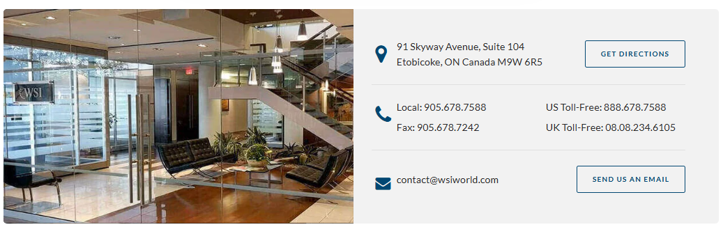 Clear contact details section supporting optimizing your landing page for lead generation and trust.